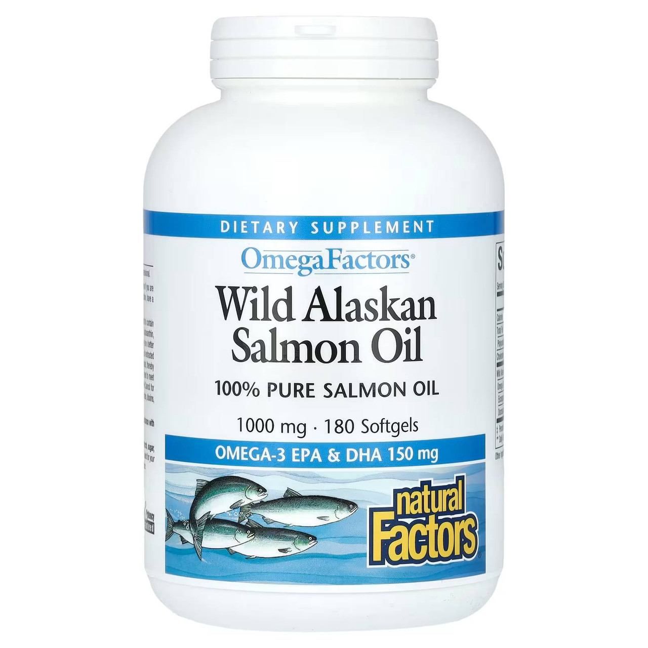 Natural Factors Wild Alaskan Salmon Oil 1000mg - 180 Softgels