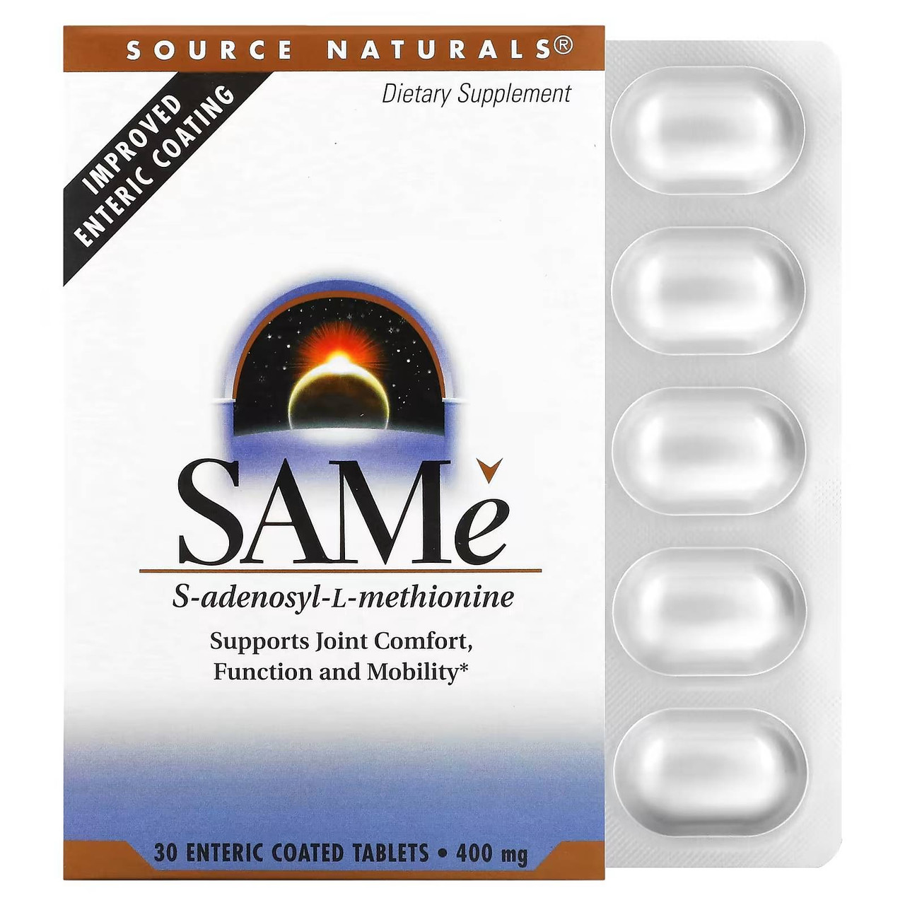 Source Naturals SAMe 400mg - 30 Tablets SRNT14003 BeautifiedYou.com