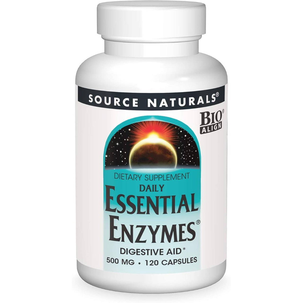 Source Naturals Daily Essential Enzymes 500 mg 120 capsules bottle