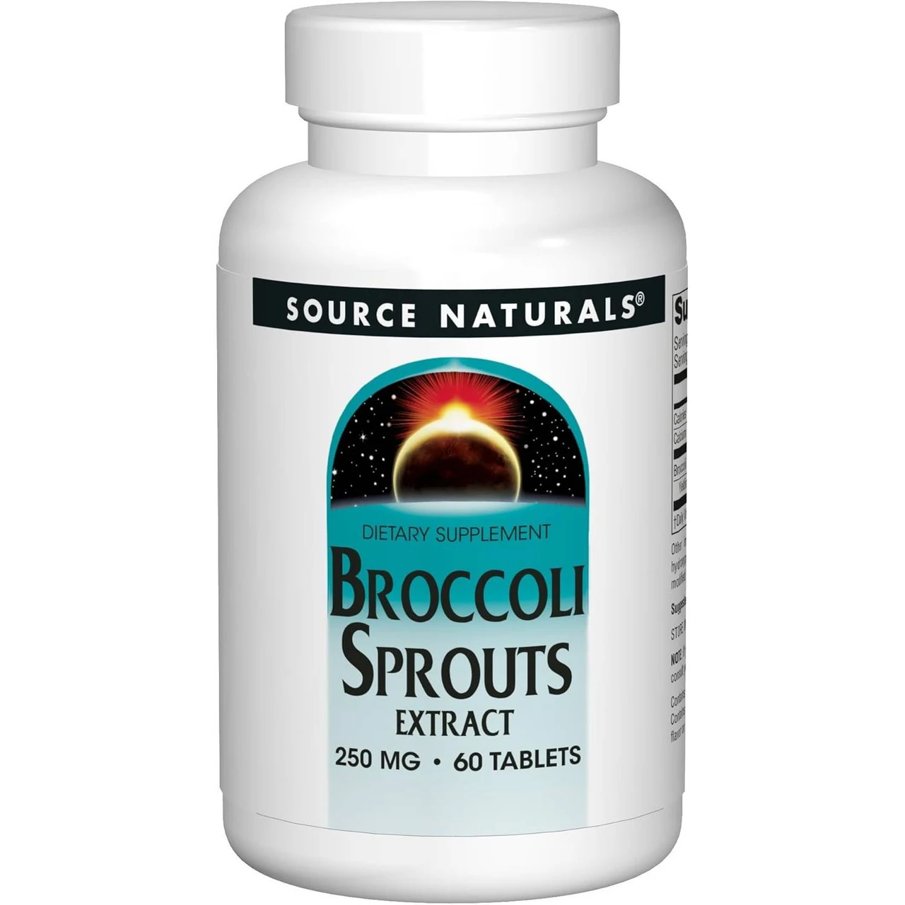 Source Naturals Broccoli Sprouts Extract 250 mg 60 tablet bottle