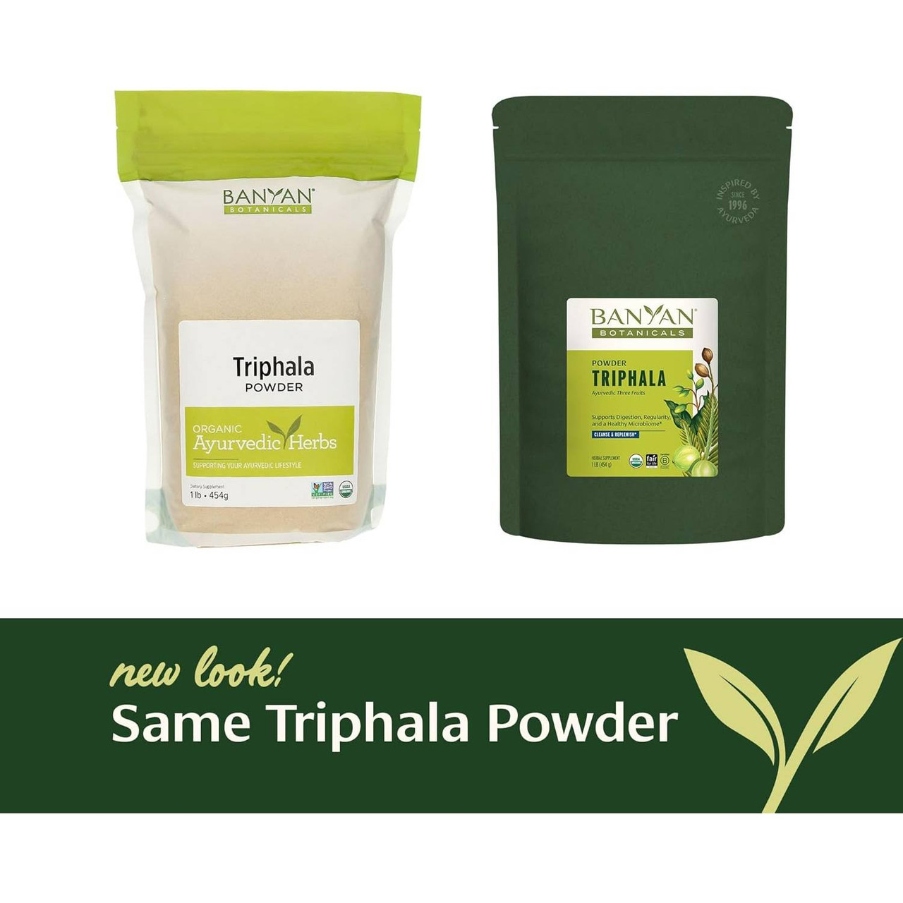 New look, same Triphala Powder, old and new pouches