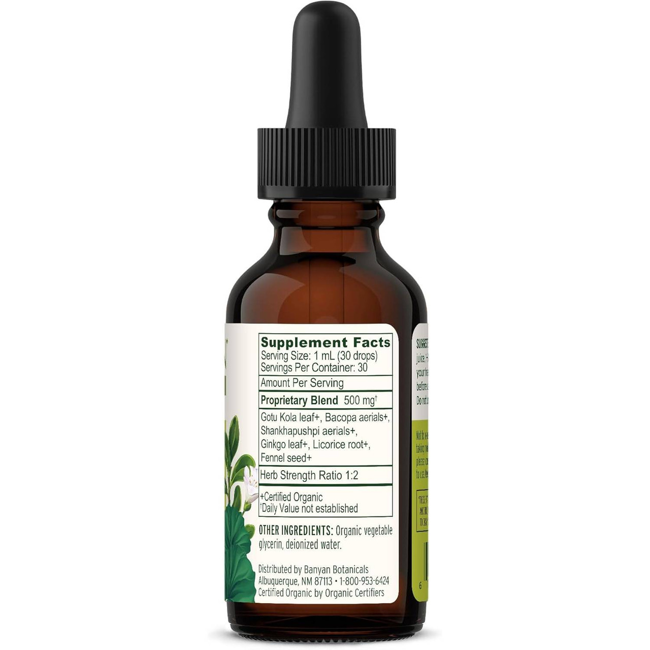 Banyan Botanicals Focus Liquid Extract, Organic - 30 Milliliters