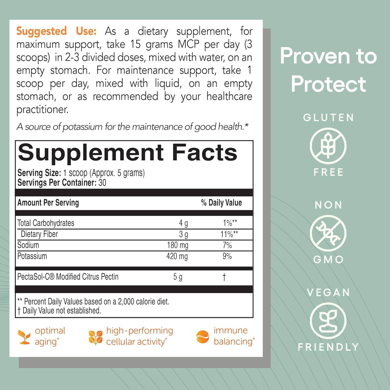 EcoNugenics PectaSol-C Modified Citrus Pectin Unflavored Powder