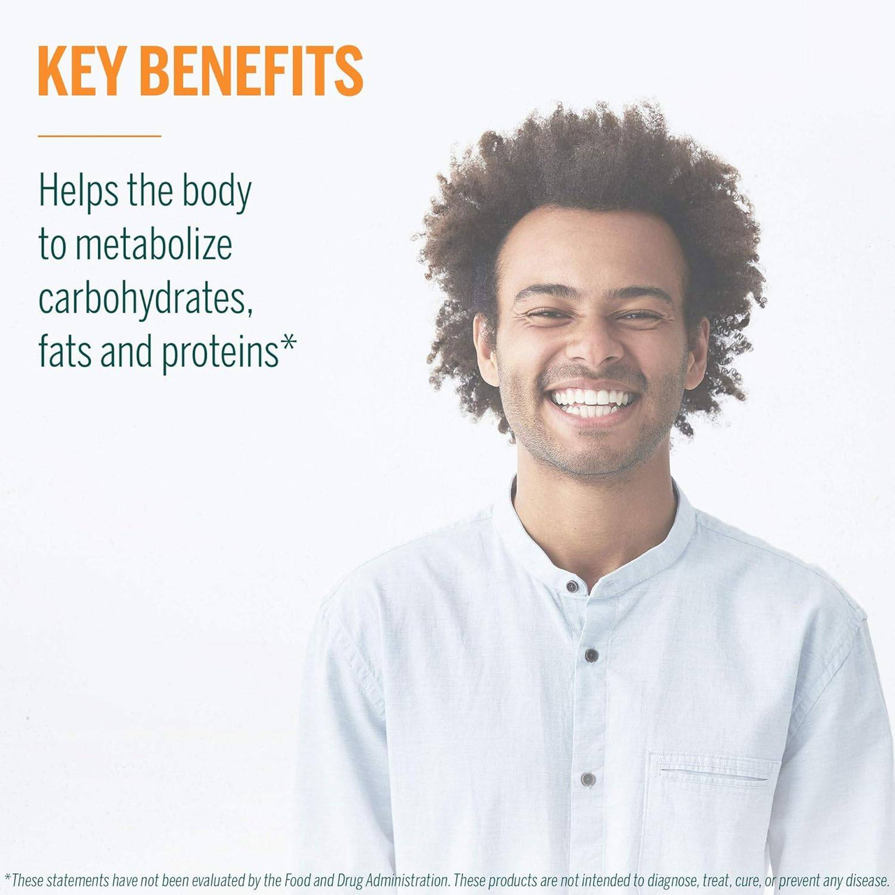 Smiling young man, Genestra key benefits graphic