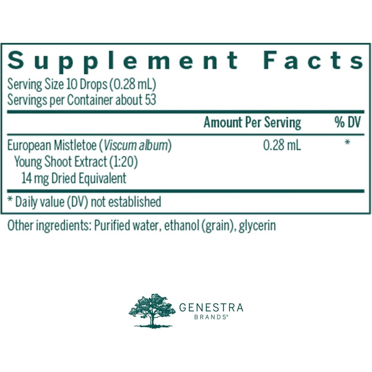 Genestra Brands European Mistletoe Young Shoot - 15 Milliliters