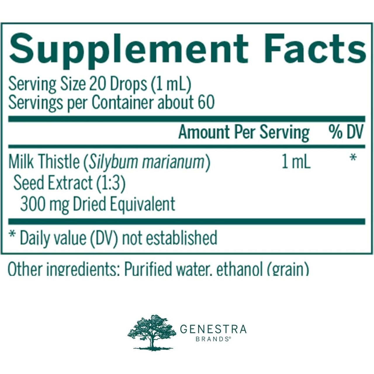 Genestra Brands G-Milk Thistle Tincture - 60 Milliliters