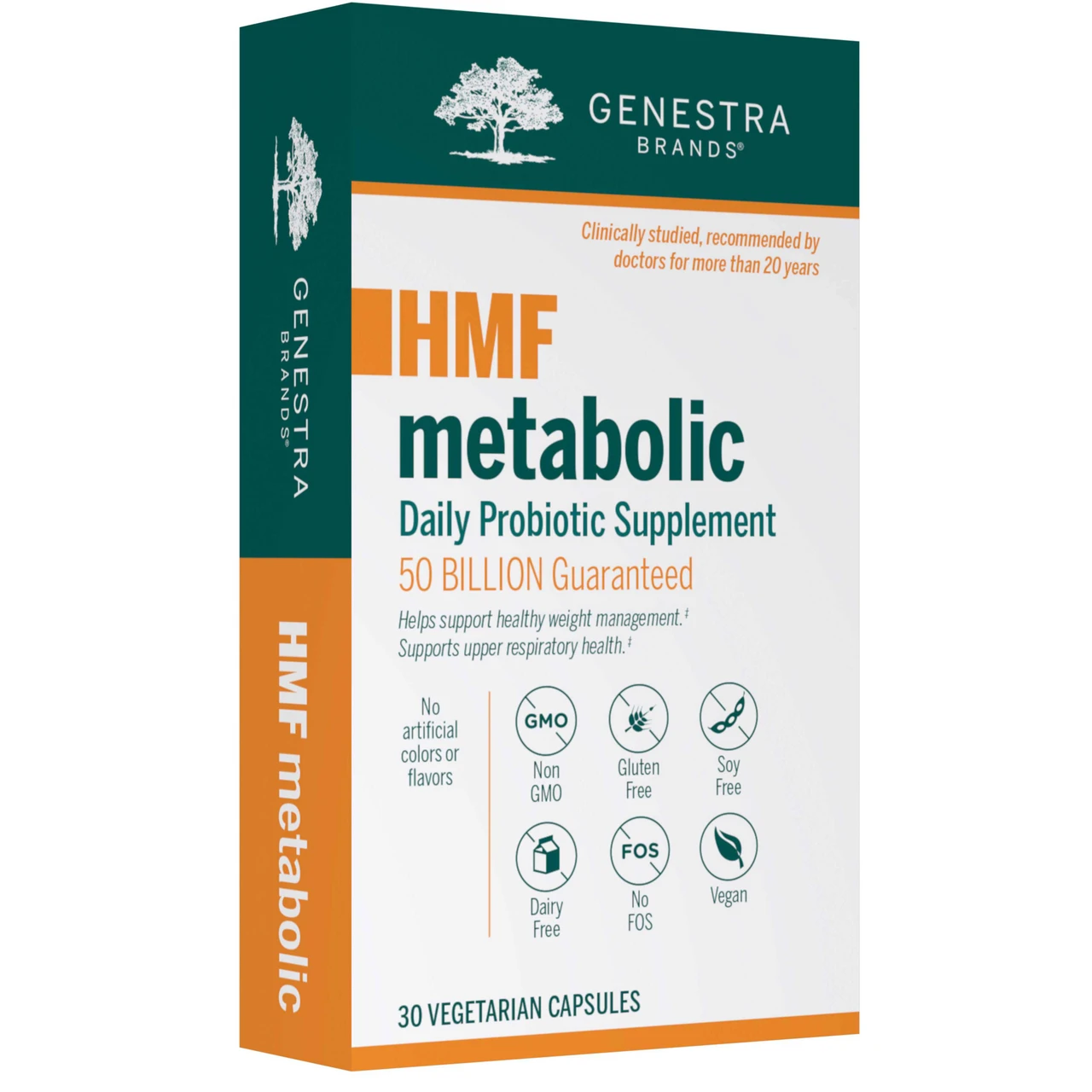 Genestra Brands HMF Metabolic 50 billion CFU probiotic box
