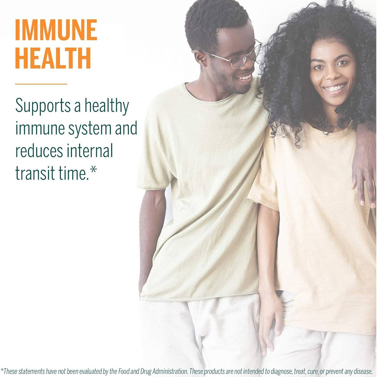 Smiling couple, Genestra key benefits graphic
