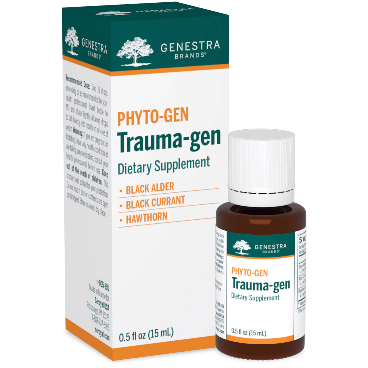 Genestra Brands Phyto-gen Trauma-gen box and dropper bottle