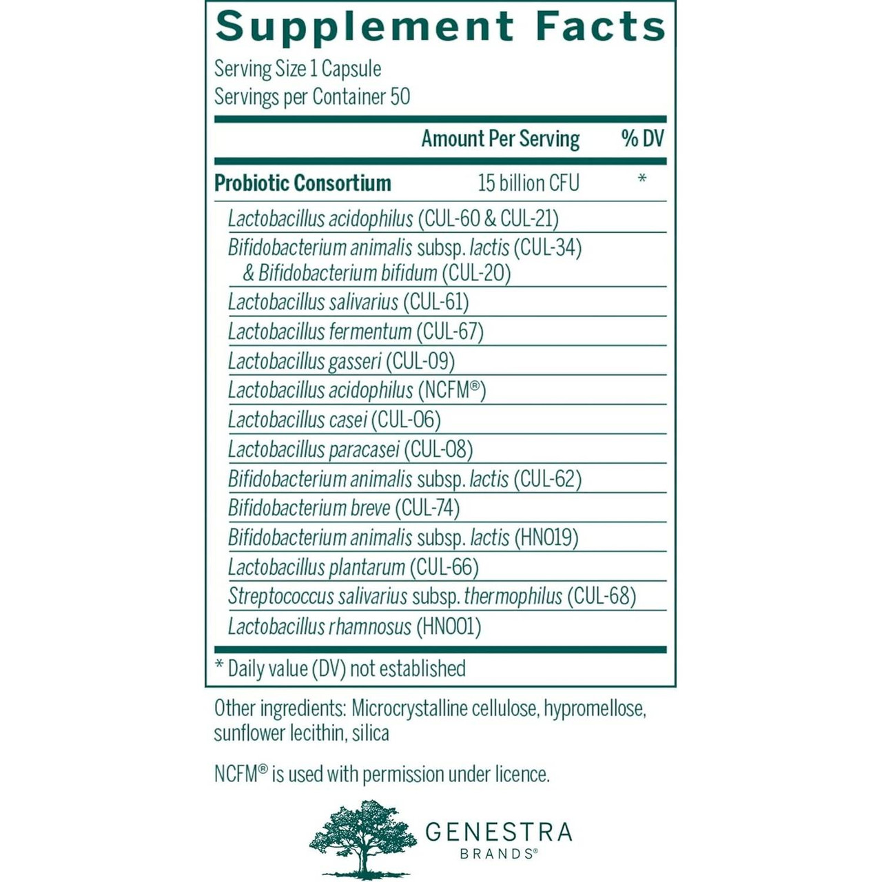 Genestra Brands HMF Multi Strain (shelf-stable) - 50 Capsules