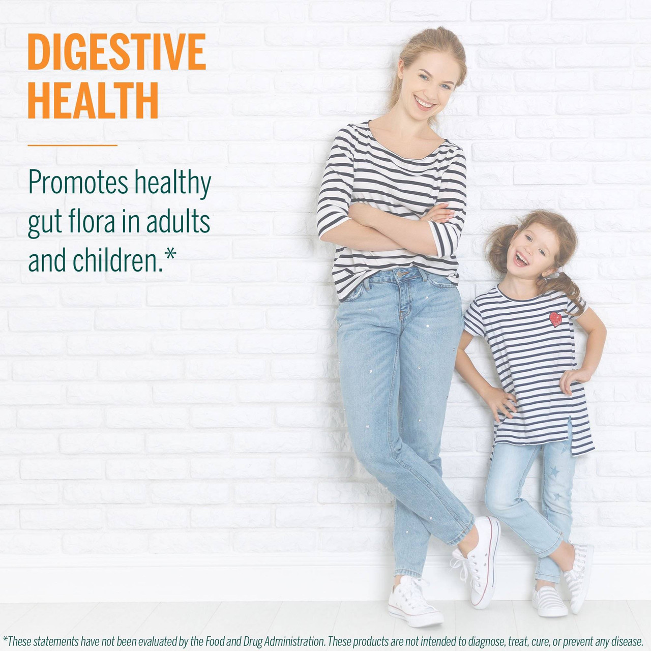 Woman and girl, digestive health graphic
