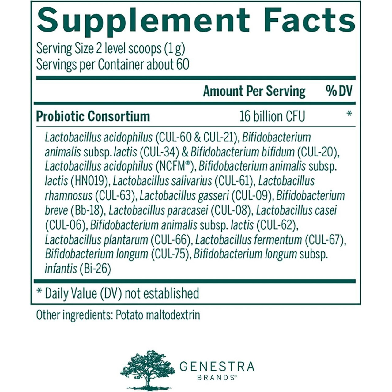 Genestra Brands HMF Multi Strain Powder - 60 Grams