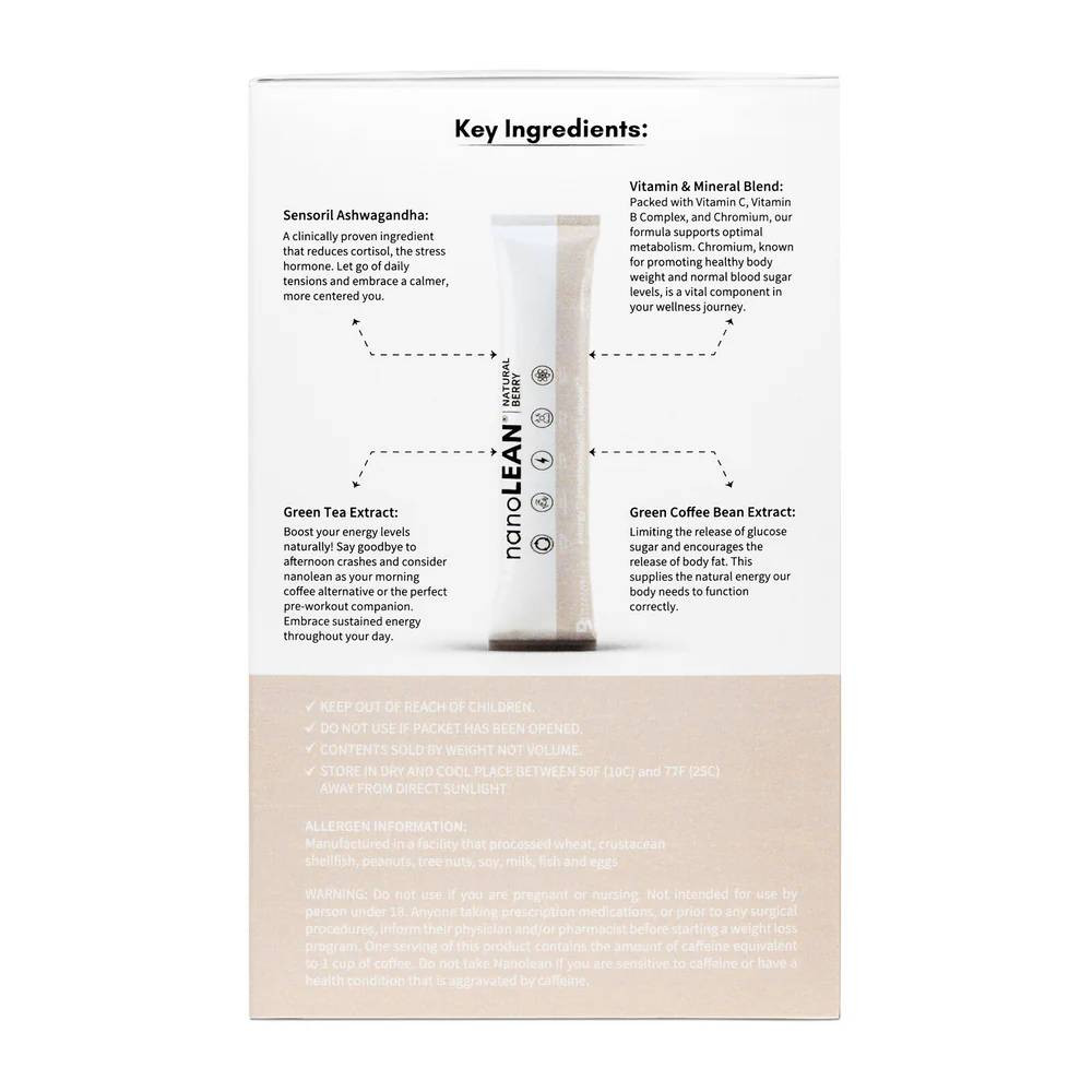 BioPharma Scientific nanoLEAN, Natural Berry - 30 Packets