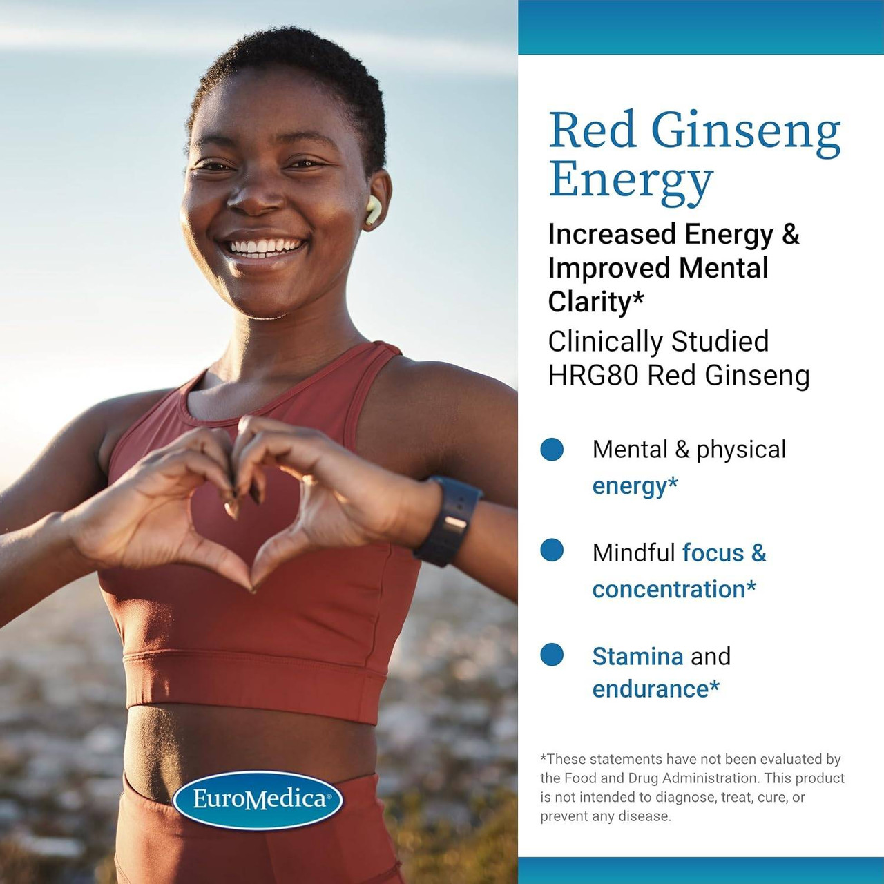EuroMedica Red Ginseng Energy - 30 Capsules