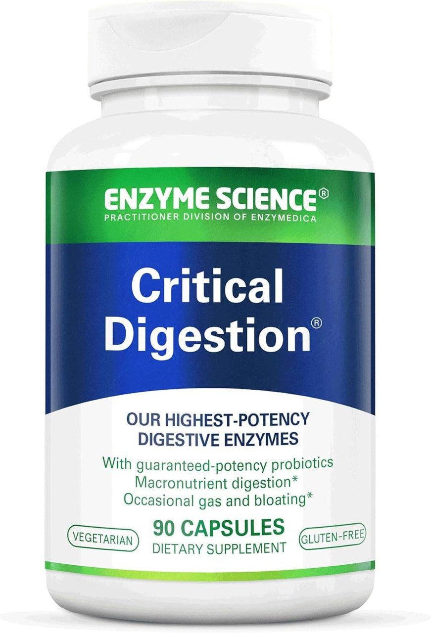 Enzyme Science Critical Digestion highest-potency enzymes 90 capsule bottle