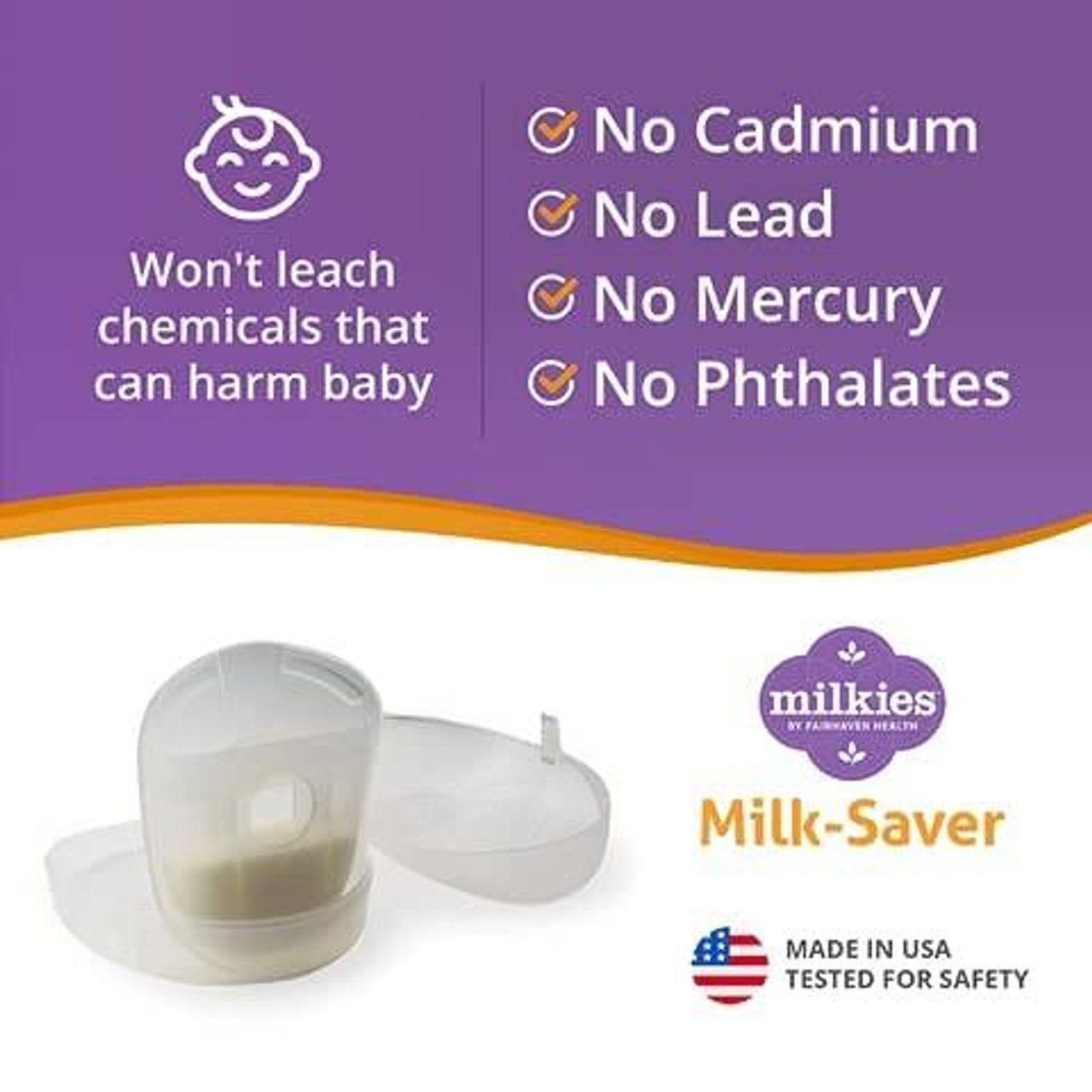 Fairhaven Health Milkies Milk-Saver - Milk Catcher for Breast Milk - 1 Count