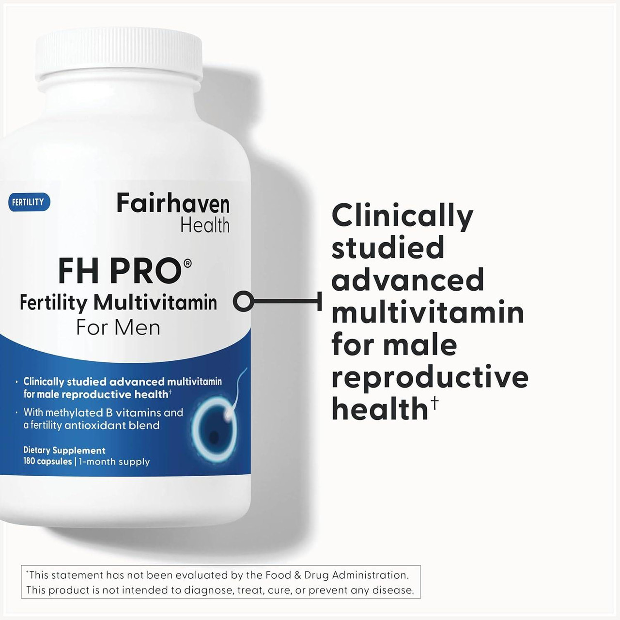 Fairhaven Health FH PRO Fertility Multivitamin for Men - 180 Capsules