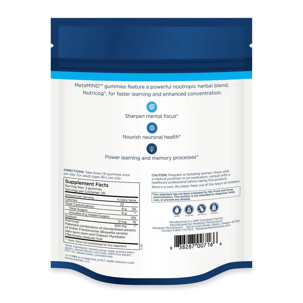 Metabolic Maintenance MetaMIND (Gummies) - 90 Gummies