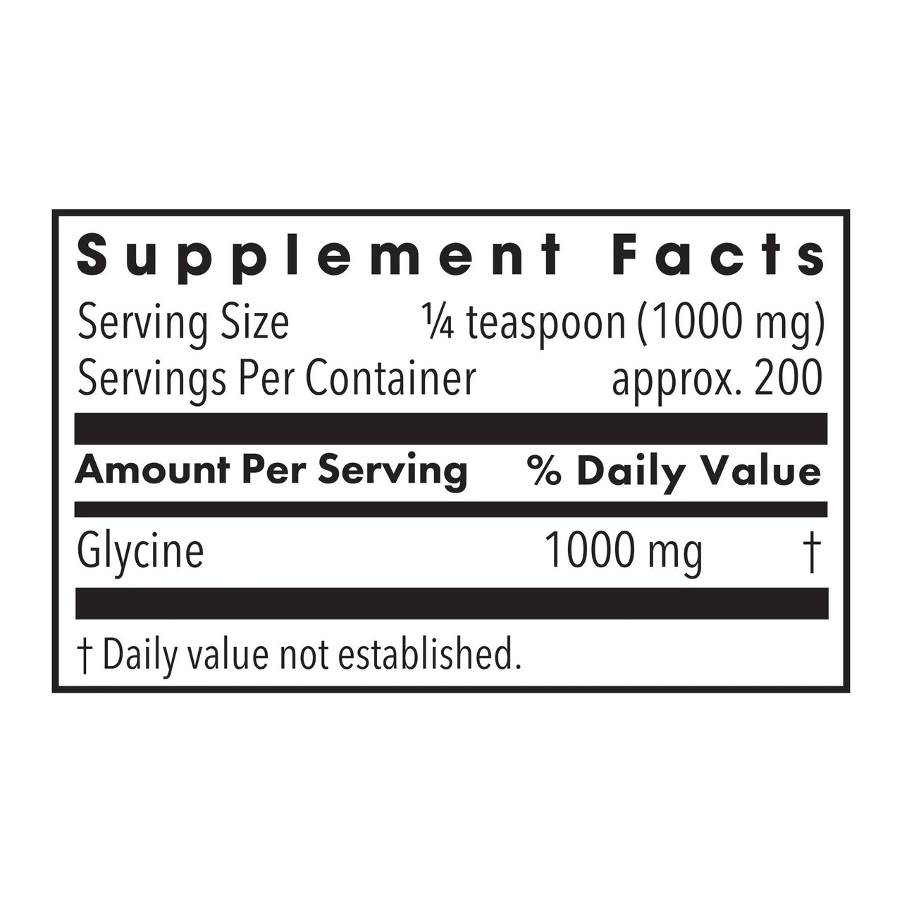 Metabolic Maintenance Glycine Powder - 200 Grams