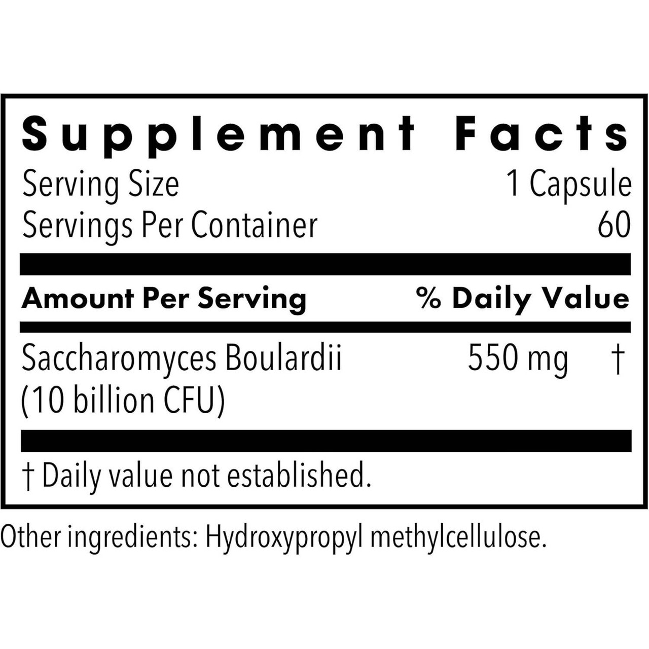 Metabolic Maintenance Saccharomyces Boulardii 10 Billion - 60 Capsules