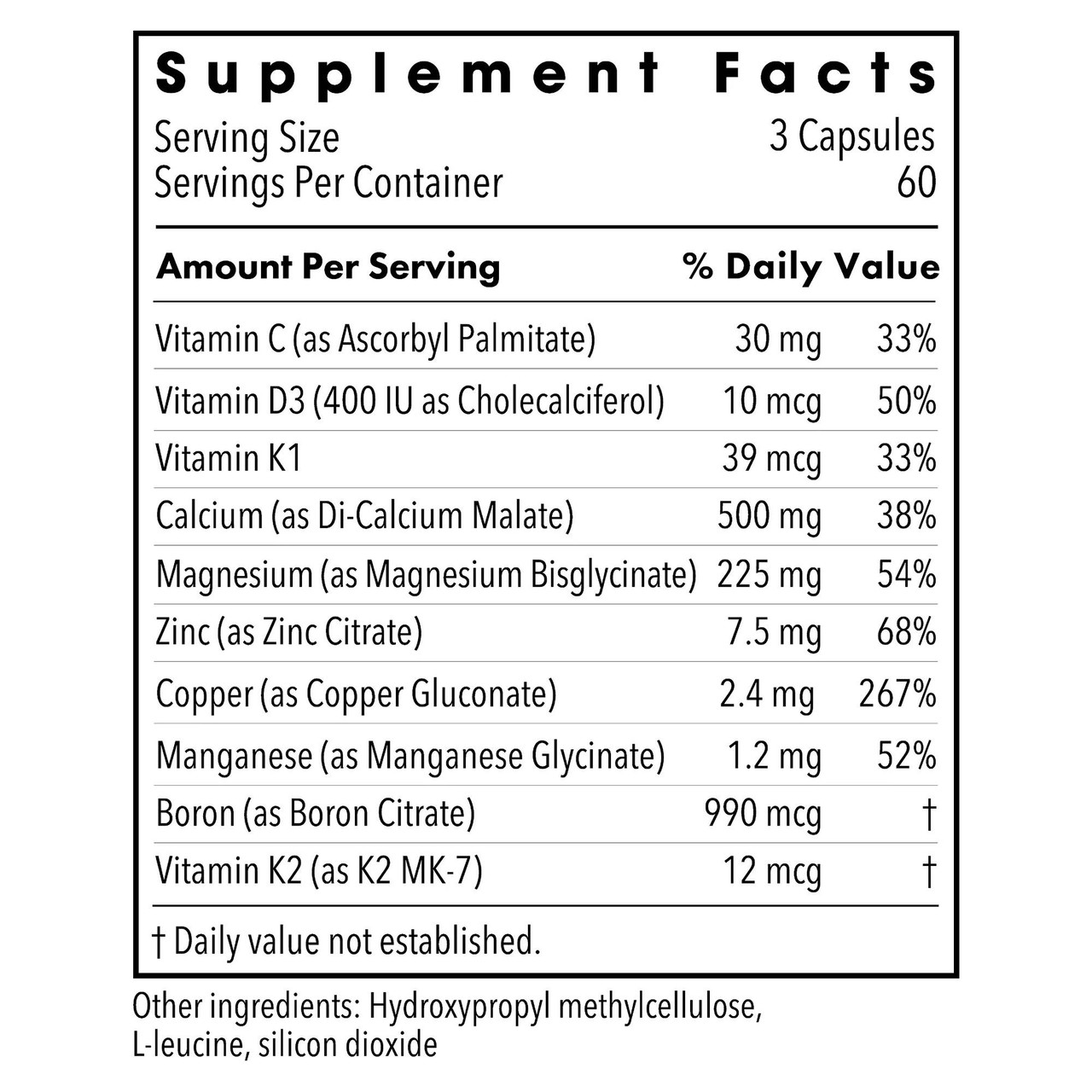 Metabolic Maintenance Rebuild Bone Health Support - 180 Capsules