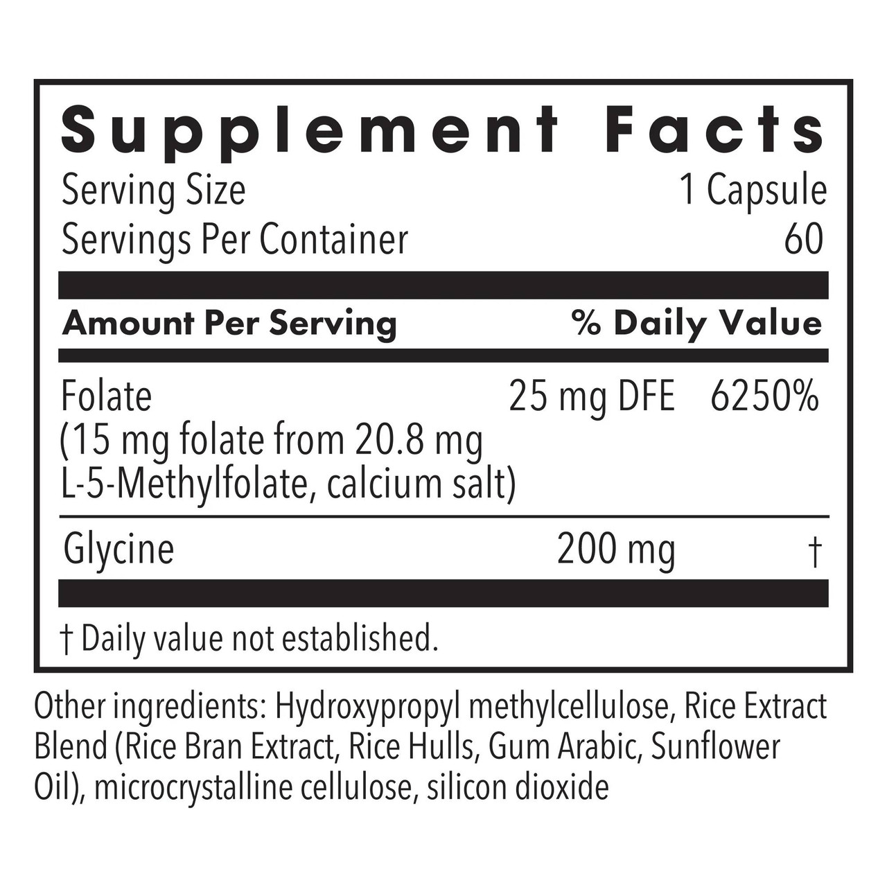 Metabolic Maintenance L-Methylfolate 15mg - 60 Capsules