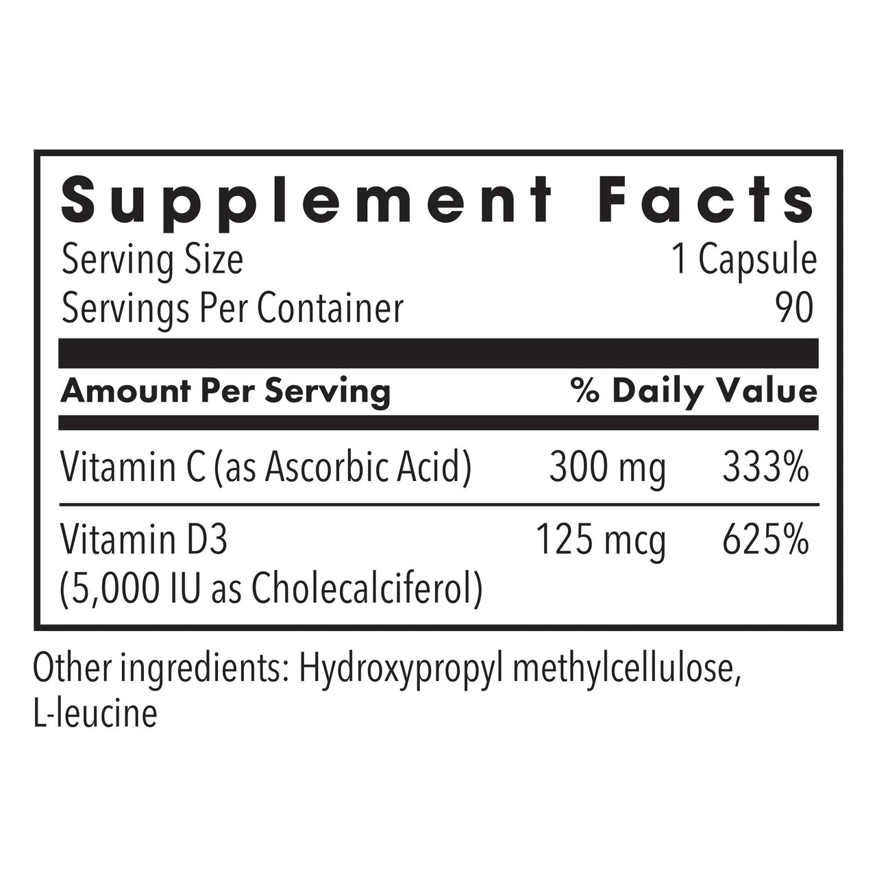 Metabolic Maintenance Vitamin D-3 [5,000 IU] - 90 Capsules