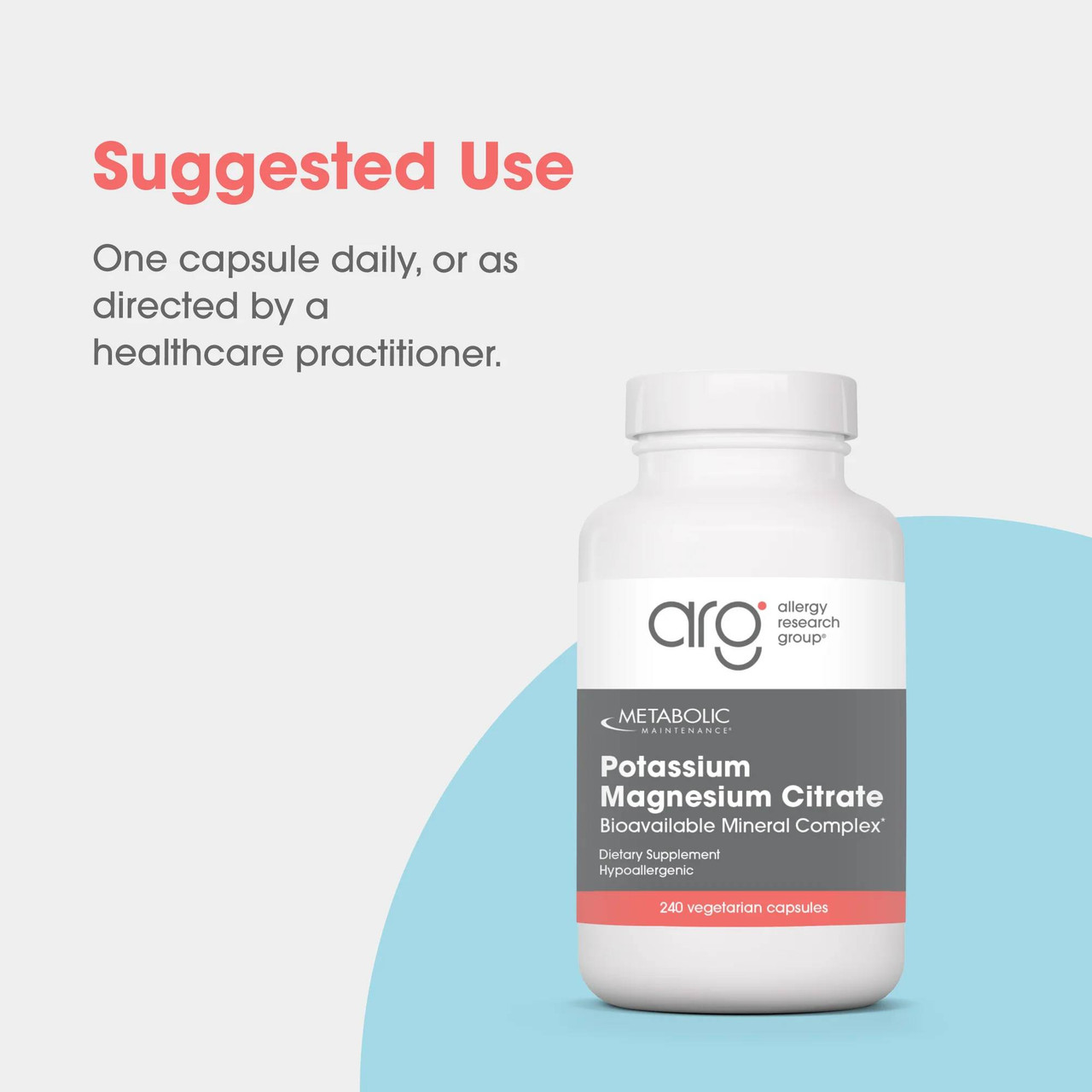 Metabolic Maintenance Potassium Magnesium Citrate - 240 Capsules