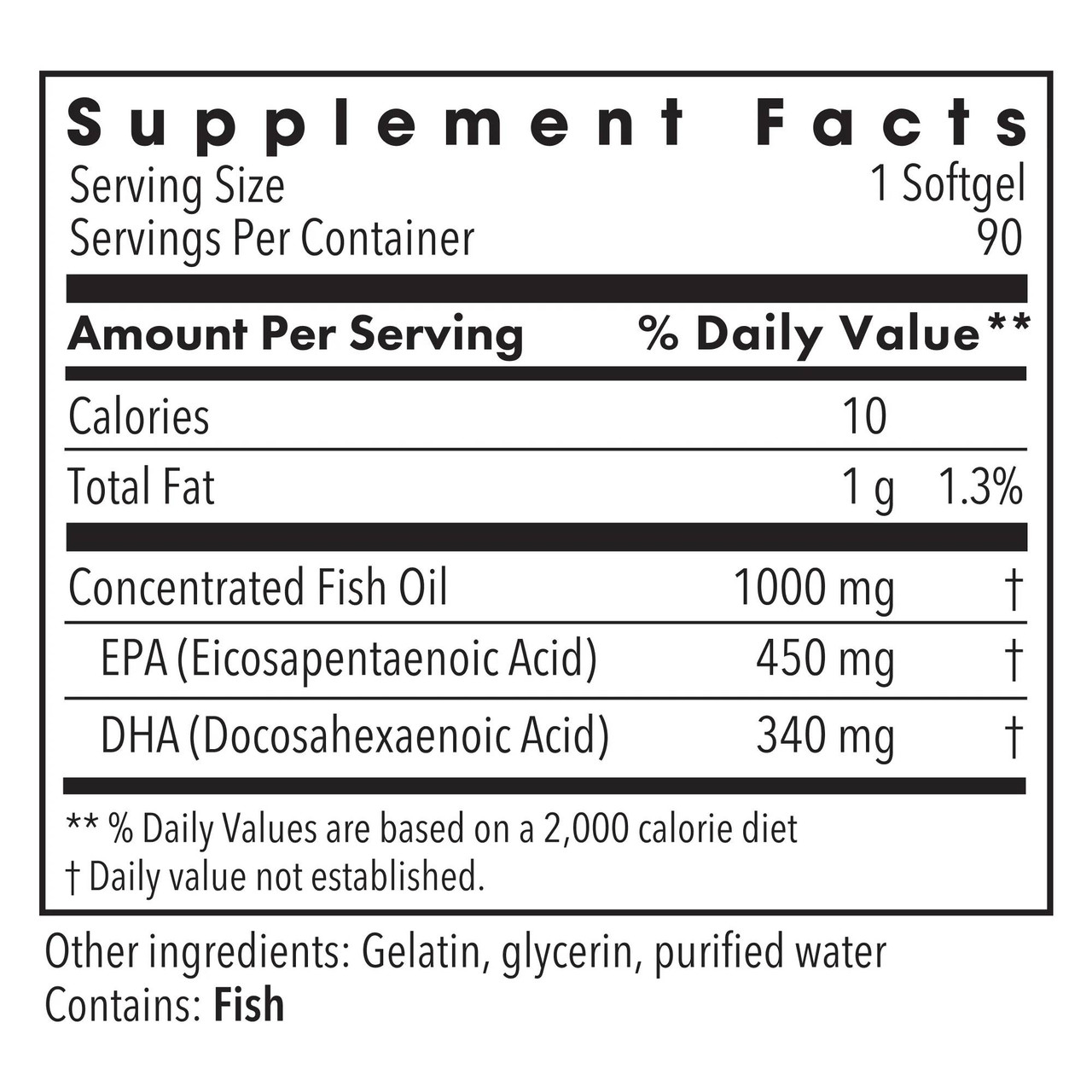 Metabolic Maintenance Mega Omega Extra Strength 450EPA/340 DHA - 90 Softgels