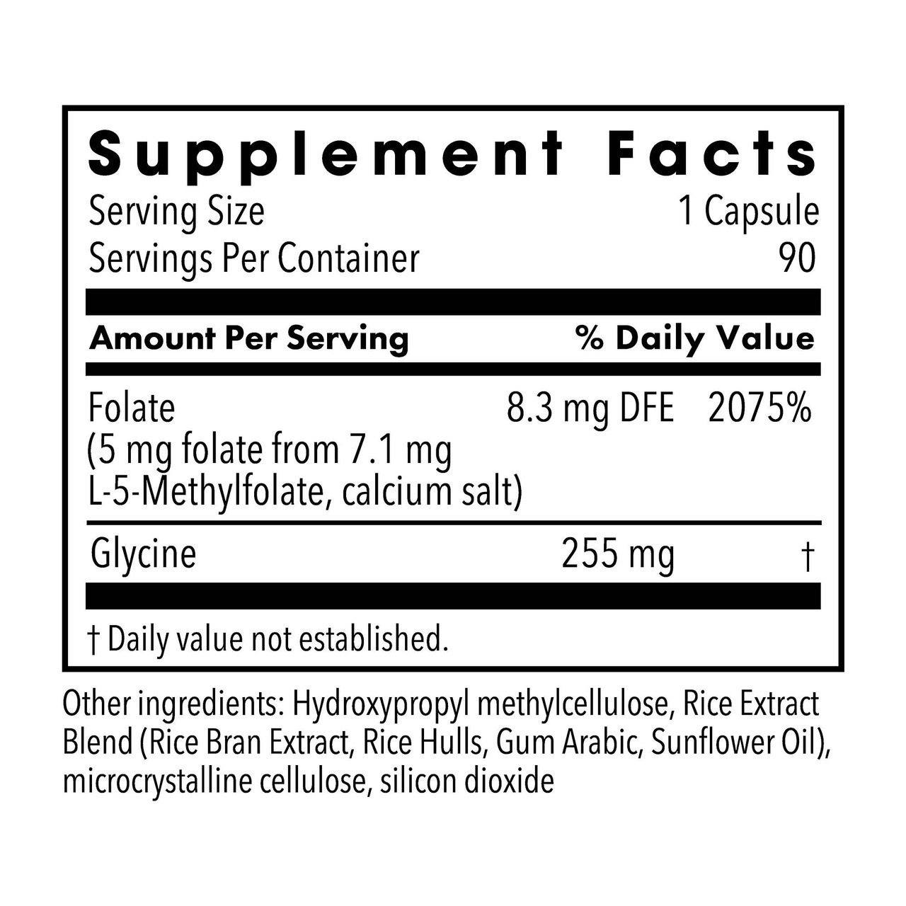 Metabolic Maintenance L-Methylfolate 5 mg - 90 Capsules
