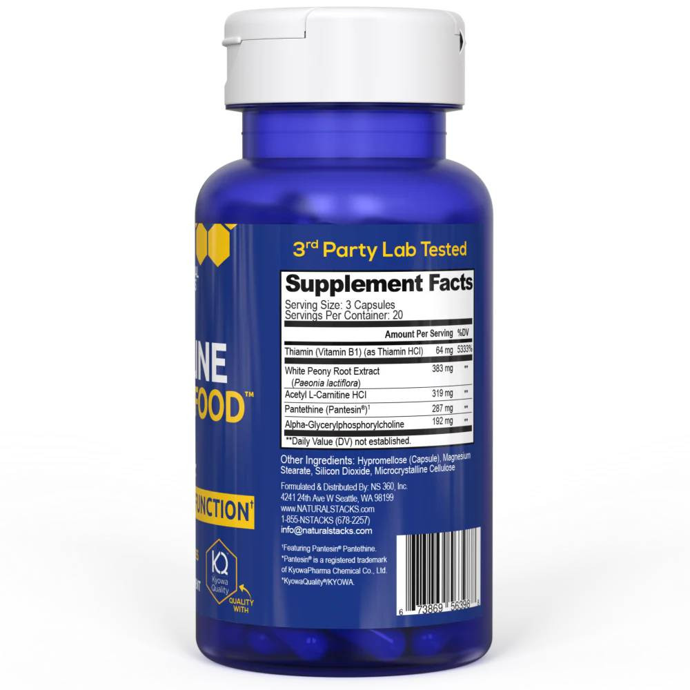Natural Stacks Acetylcholine Brain Food - 60 Capsules