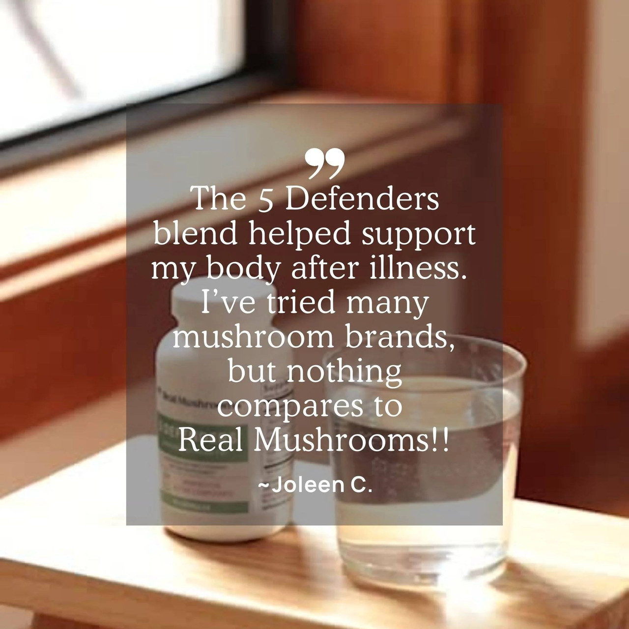 Real Mushrooms 5 Defenders Mushroom Extract Blend Powder Capsules - 90 Capsules