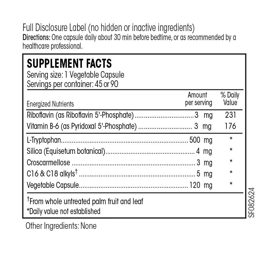 Perque Sleep Guard full disclosure supplement facts label