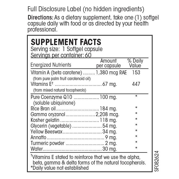 Mito Guard 100 Plus supplement facts and directions