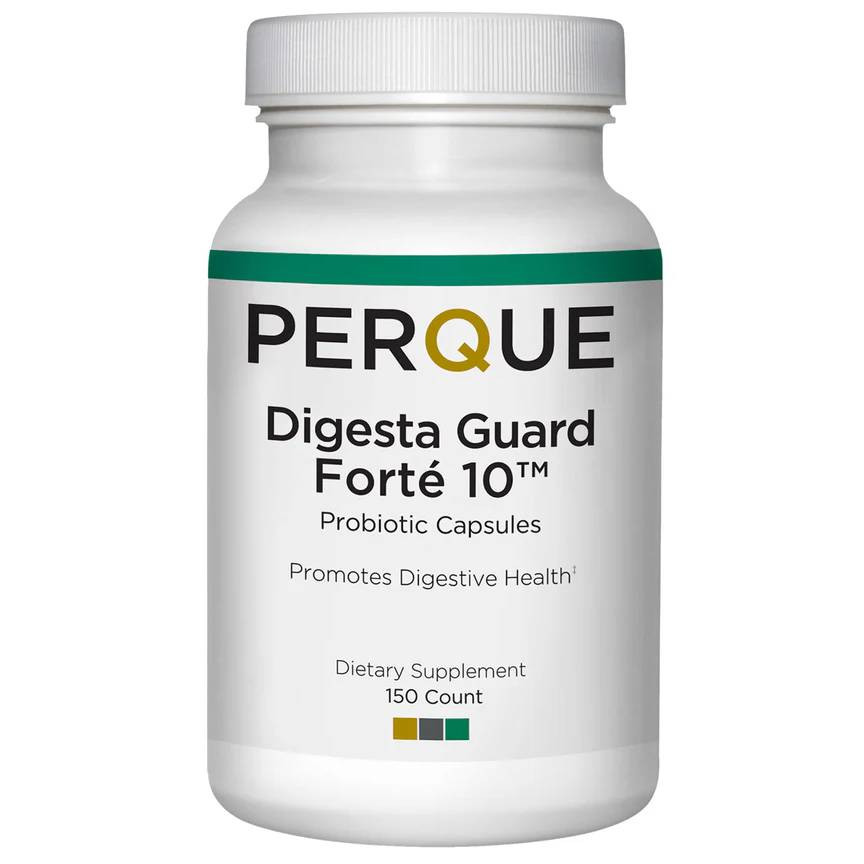 Perque Digesta Guard Forte 10 probiotic 150 capsule bottle