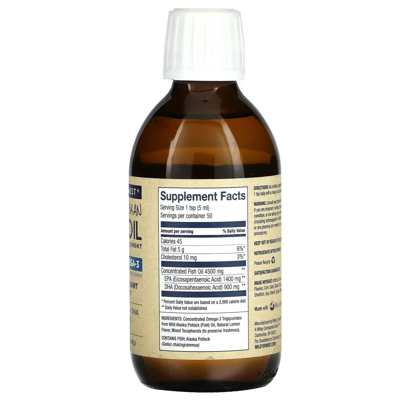 Wileys Finest Fish Oils Peak Omega-3 Liquid