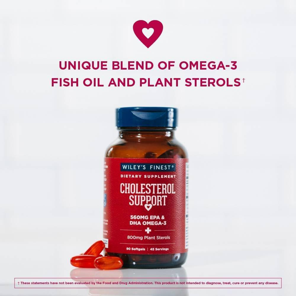 Wileys Finest Fish Oils Cholesterol Support - 90 Softgels