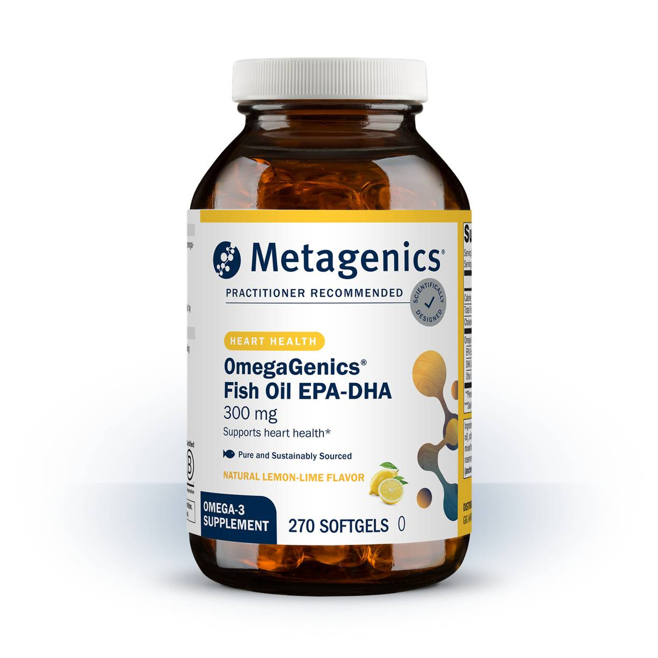 Metagenics OmegaGenics Fish Oil EPA-DHA 300 mg Lemon Lime - 270 Softgels