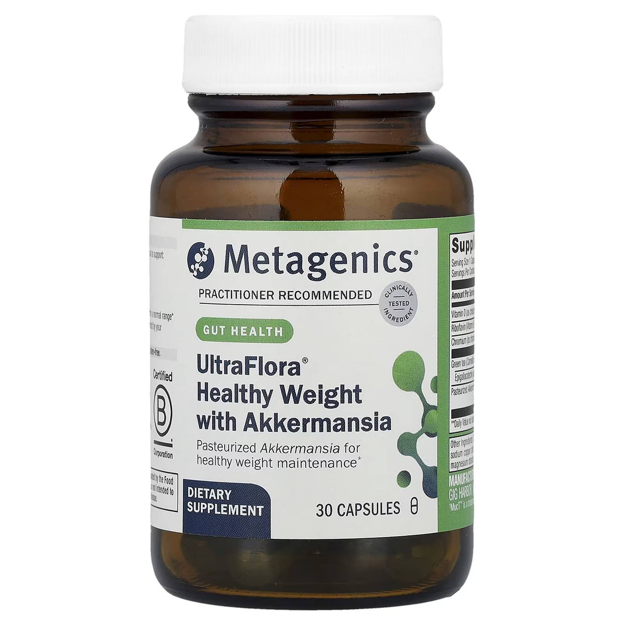 Metagenics UltraFlora Healthy Weight with Akkermansia - 30 Capsules MTGN61594 69.99