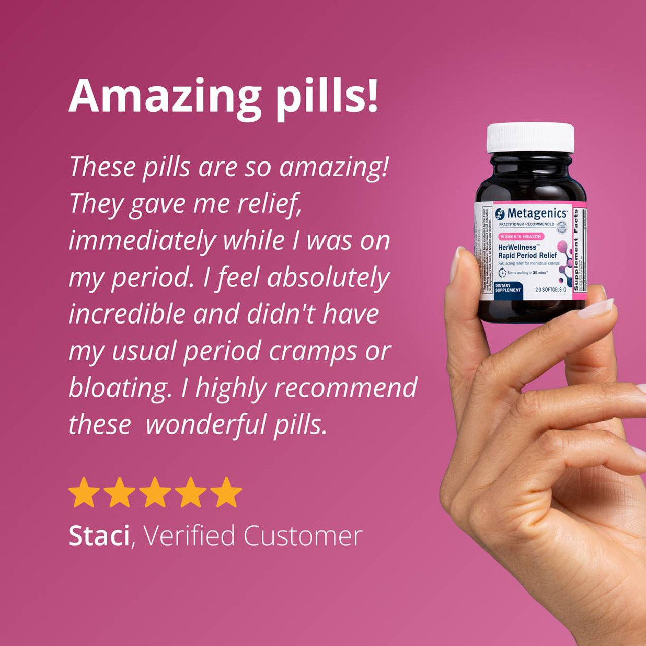 Metagenics HerWellness Rapid Period Relief - 20 Softgels