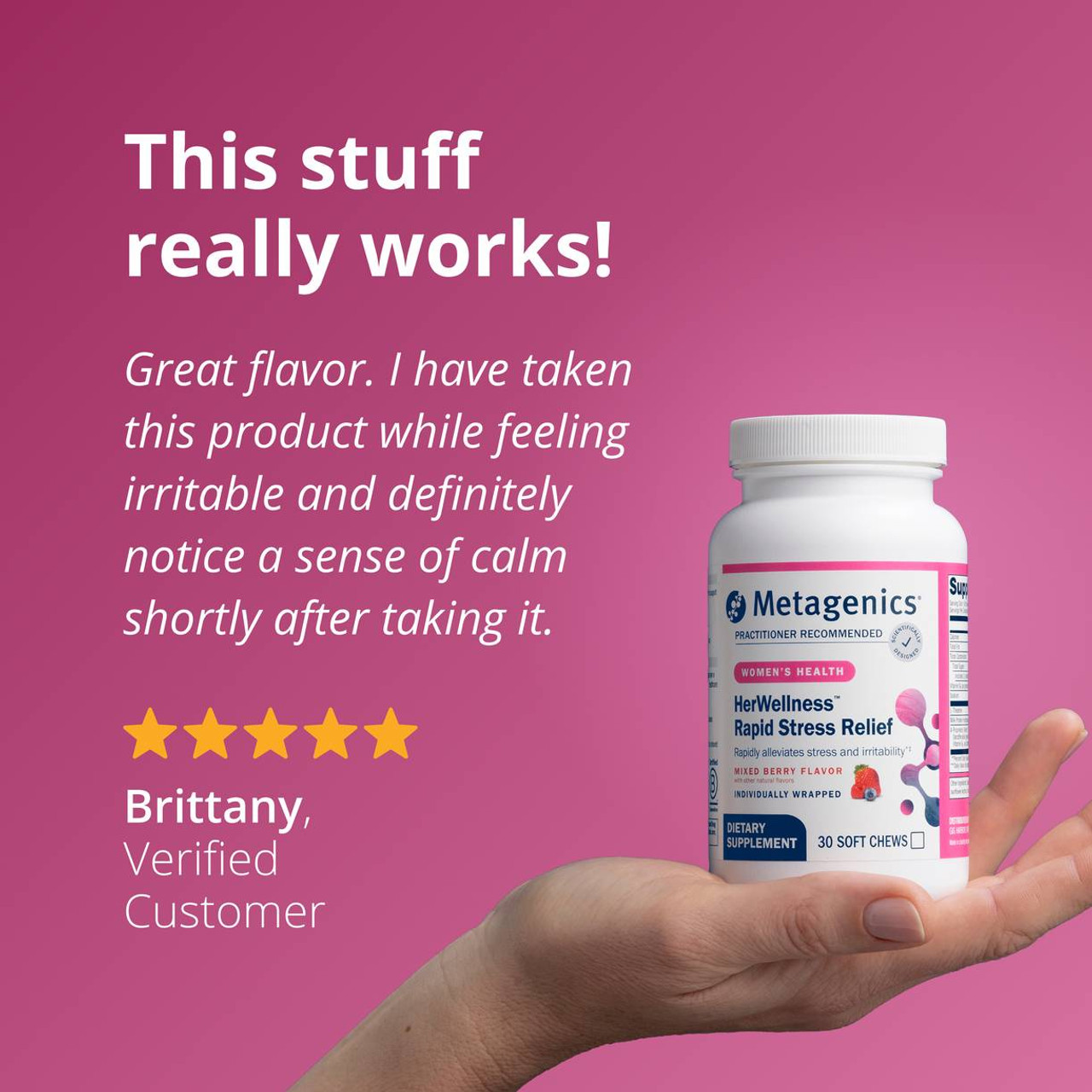 Metagenics HerWellness Rapid Stress Relief - 30 Chewy Bites