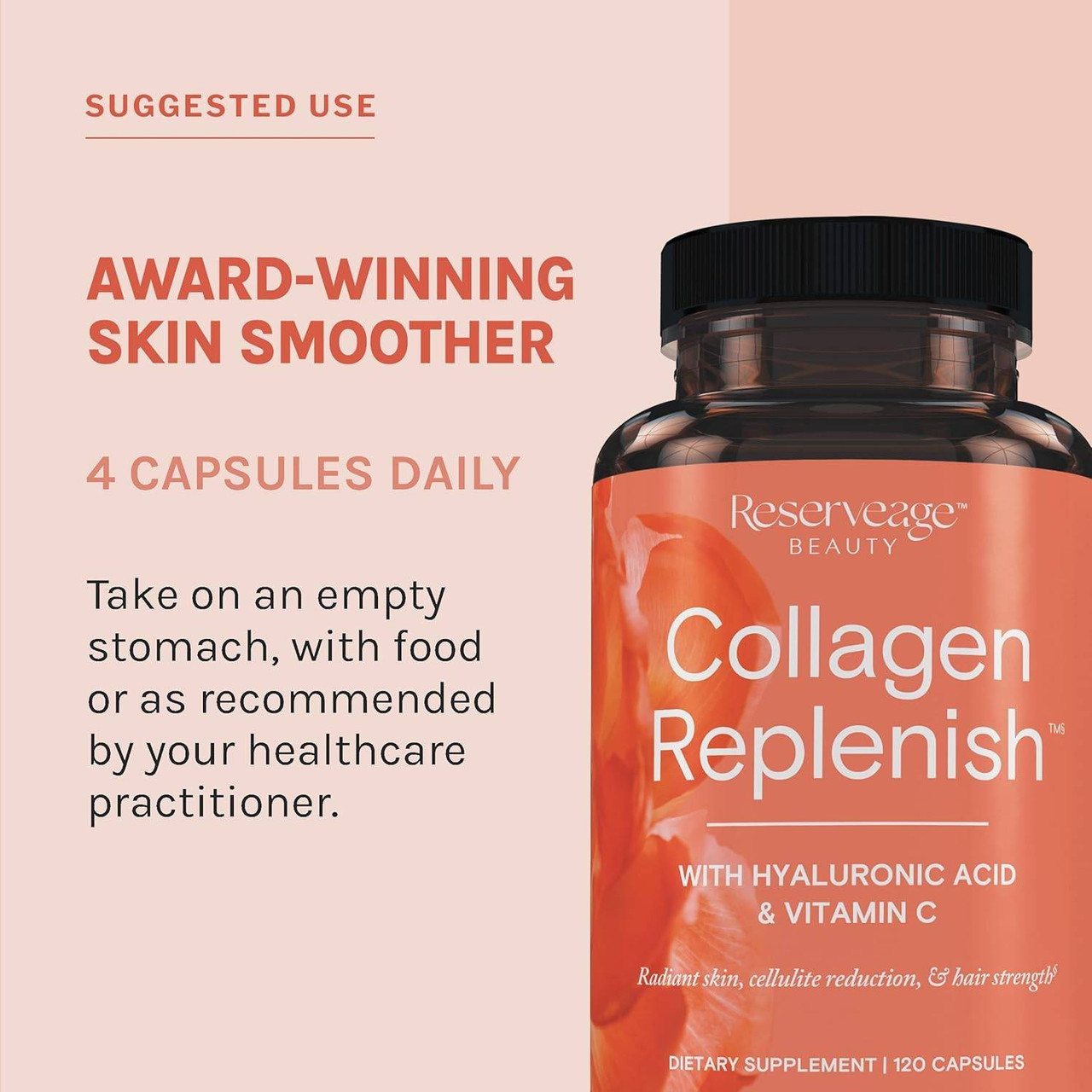 Reserveage Collagen Replenish Caps - 120 Capsules