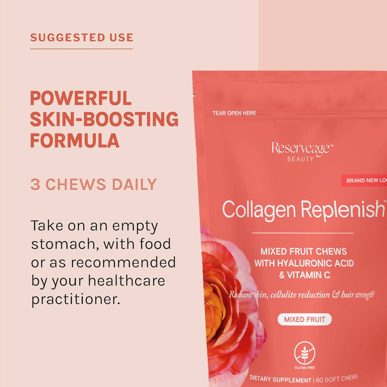 Reserveage Collagen Replenish Chews - 60 Chewables