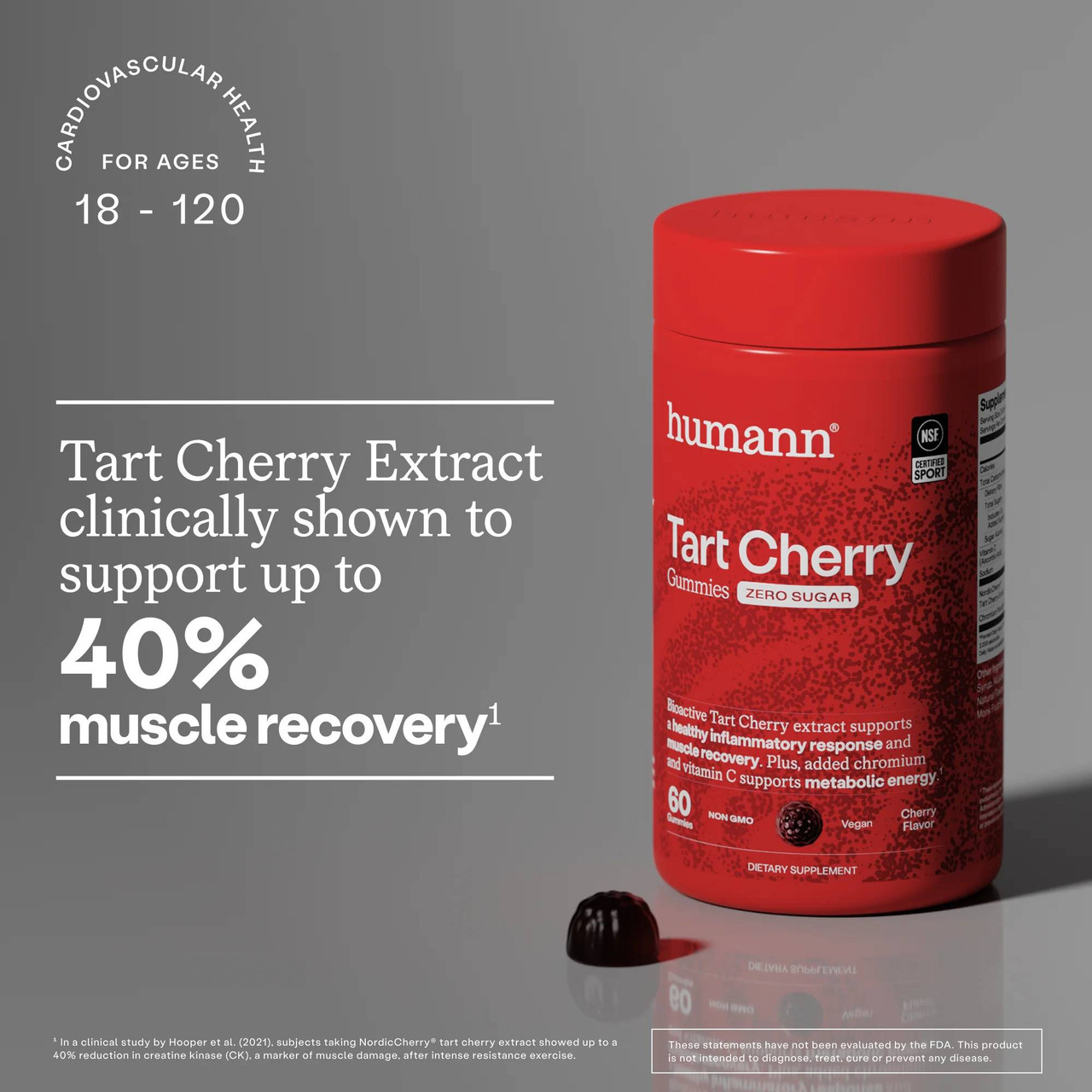 HumanN Tart Cherry Gummies - 60 Gummies