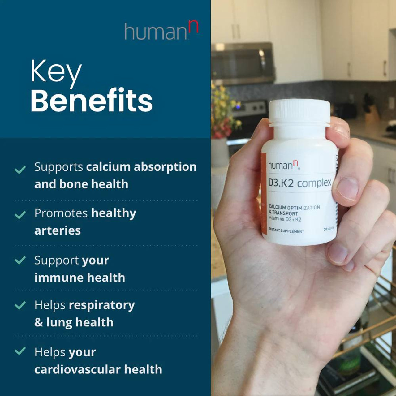 HumanN D3 K2 Complex - 30 Tablets
