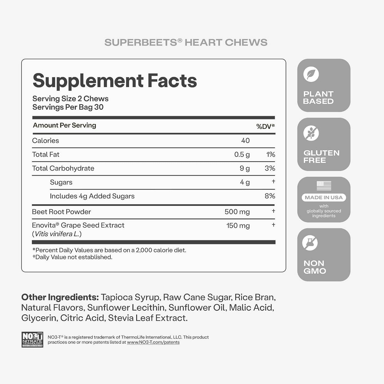 HumanN SuperBeets Heart Chews - 60 Chews