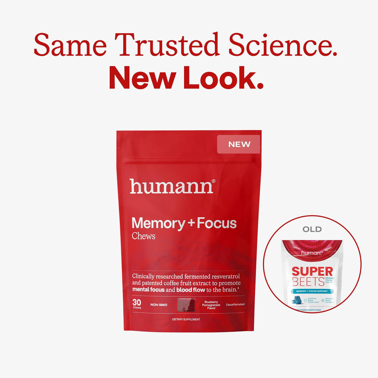 New HumanN pouch and old SuperBeets packaging comparison
