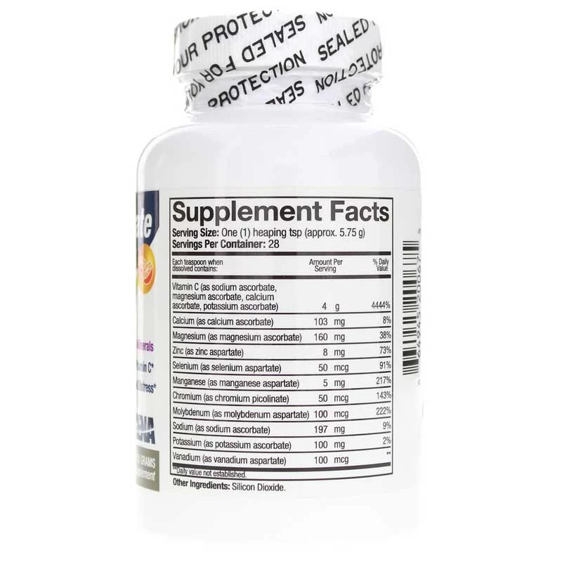 HypoScorbate M supplement facts with vitamin C and trace minerals