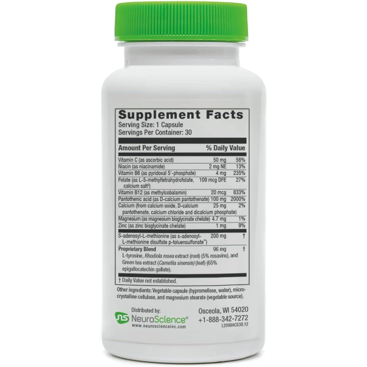 NeuroScience AdreCor with SAMe - 30 Capsules