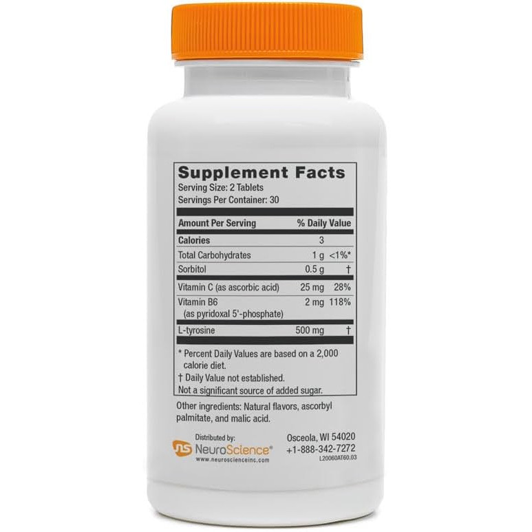 AttenTrex bottle back with supplement facts